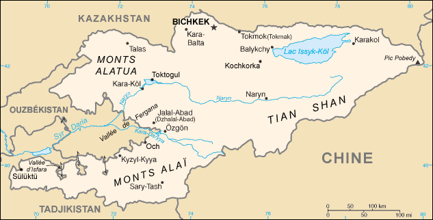 carte Kirghizstan