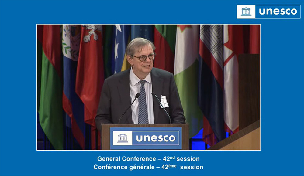 Intervention du président du BICE, Olivier Duval, à l'UNESCO sur l'accès à l'éducation dans le monde