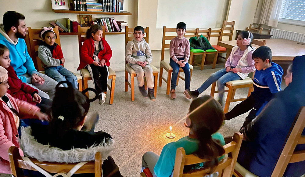 Enfants en syrie accompagnés sur le plan psychosocial par notre partenaire