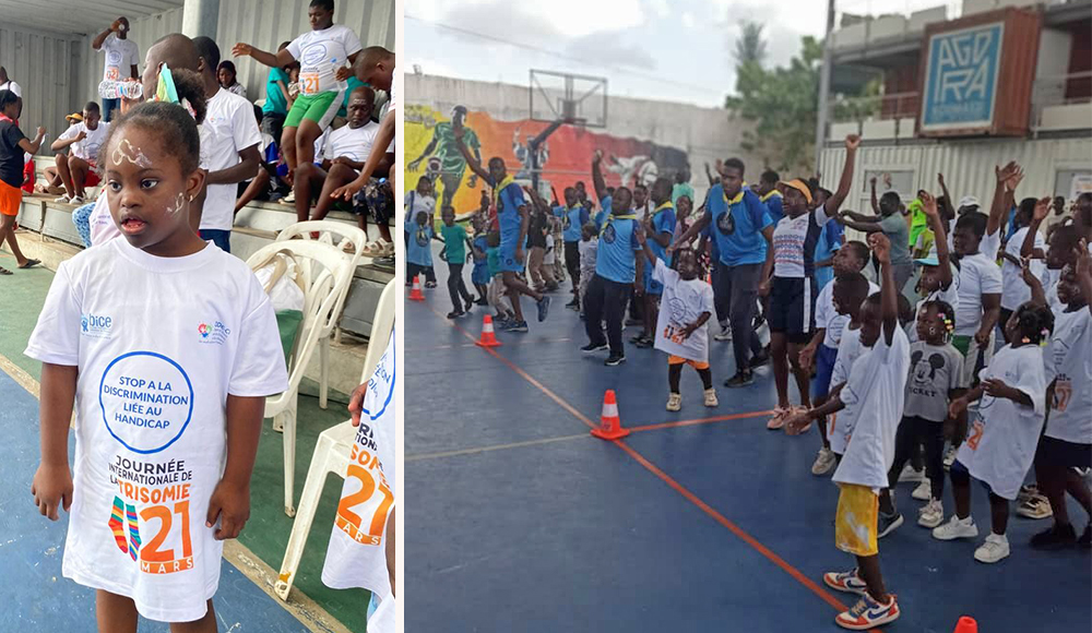 Enfants lors de la journée mondiale de la trisomie 21