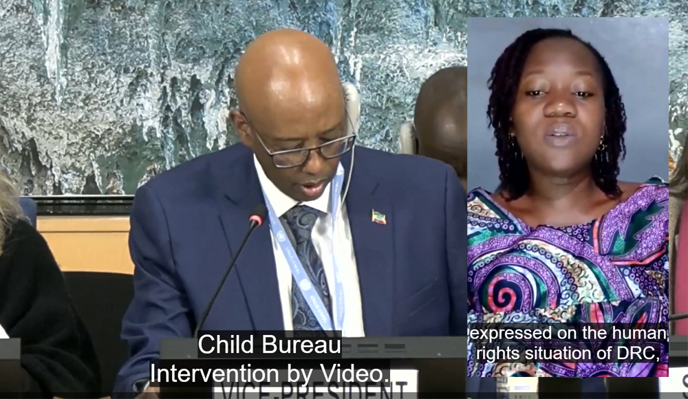 Intervention de notre partenaire en RDC lors de la 61e session du Conseil des droits de l'homme © UN Web TV