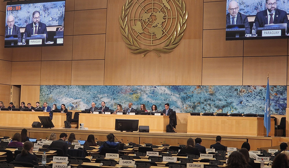 ONU Genève pendant l'examen périodique universel du Paraguay le 6 mai
